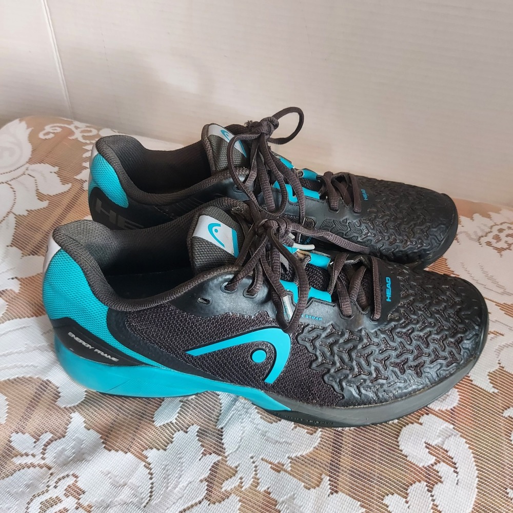 Head Revolt Pro 3.5 Mens Tennis Shoes Black Teal 273121 Size 9.5 Sneakers